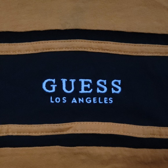 Guess Mens Yellow Short Sleeve Crew Neck Pullover T-Shirt Size Large - Picture 3 of 11